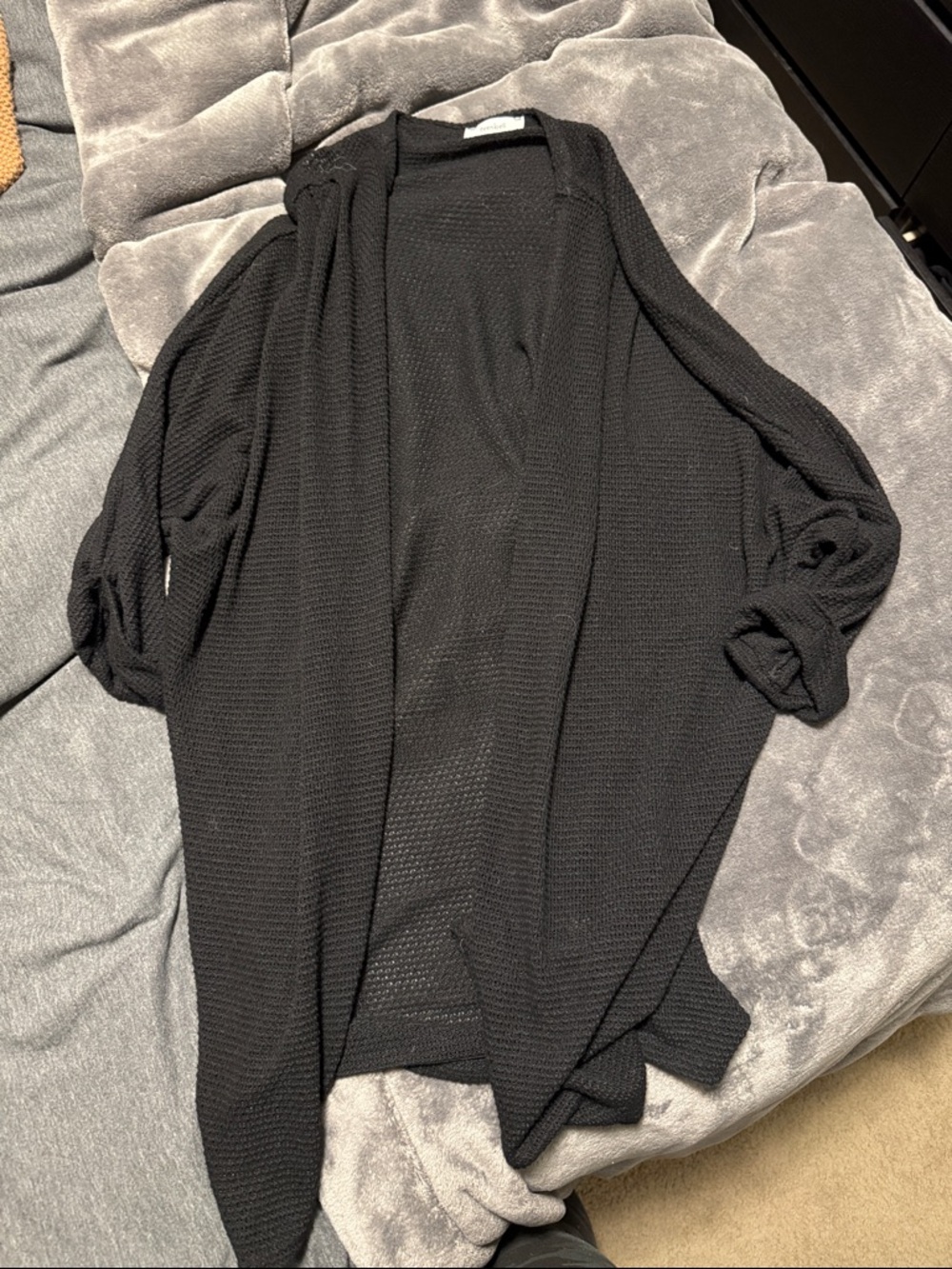 TeenBell Black Knit Open Cardigan